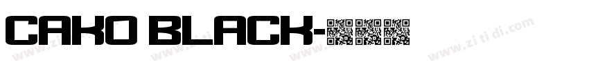 cako black字体转换